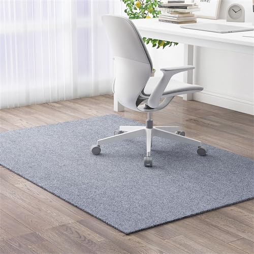 Icegrey Bürostuhl Matte Rechteckig Waschbar Bodenschutz Matte rutschfeste Bodenmatte Grau 120x150cm von Icegrey