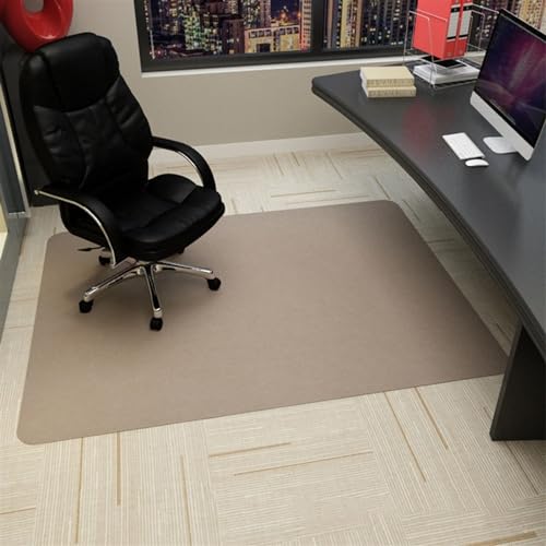 Icegrey Bürostuhl Matte Rechteckige Drehstuhlmatte rutschfeste Bodenschutzmatte für Stühle Polsterung Schreibtisch Khaki 75x120cm von Icegrey