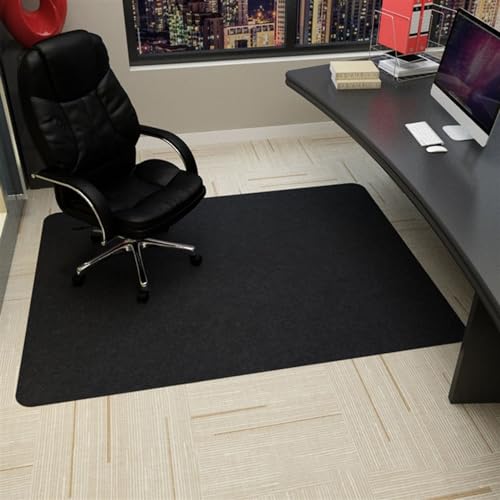Icegrey Bürostuhl Matte Rechteckige Drehstuhlmatte rutschfeste Bodenschutzmatte für Stühle Polsterung Schreibtisch Schwarz 100x120cm von Icegrey
