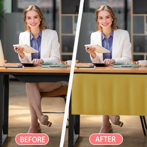 Icegrey Sichtschutz für unter den Schreibtisch mit Kabelmanagement Netz, Schreibtisch Rock, Selbstklebender Sichtschutz Vorhang für das Büro und Zuhause, Gelb, 110x38cm Icegrey Sichtschutz für unter den Schreibtisch mit Kabelmanagement Netz, Schreibtisch Rock, Selbstklebender Sichtschutz Vorhang für das Büro und Zuhause, Gelb, 110x38cm von Icegrey