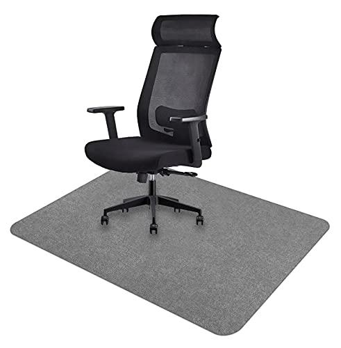 Icegrey Stuhlmatte Bodenschutzmatte Bürostuhl Rechteckig Waschbar Rutschfester Bodenschutz für Holzböden und Fliesenböden Hellgrau 120x90cm von Icegrey