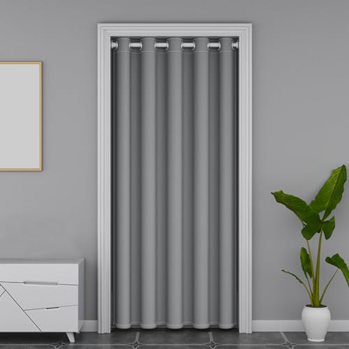 Icegrey Türvorhang Blickdicht mit Ösen Thermovorhang Verdunklungsvorhang Wärmehaltung für Türen und Fenster für Fenster und Tür, thermoisolierend, Grau Icegrey Türvorhang Blickdicht mit Ösen Thermovorhang Verdunklungsvorhang Wärmehaltung für Türen und Fenster für Fenster und Tür, thermoisolierend, Grau von Icegrey