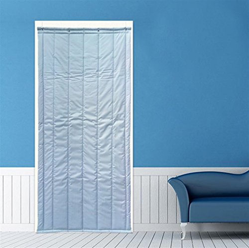 Icegrey Wärmeschutzvorhang Für Tür Isolier Schutz Panel-Isolierung Thermovorhang Verdunklungsgardine Wasserdicht Winddicht Geräuschisolierung Silber-Grau 140 x 220cm von Icegrey