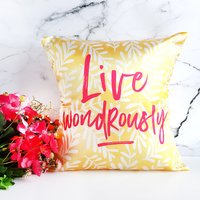 Kissen-Überzug Leben Wundersam - Inspirierende Wohnkultur von IceyDesigns
