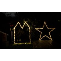 Lichterstern Aus Holz 1.45 M , Weihnachtsstern, Lichterstern, Lichterkette, Lichterhaus, Beliebige Formen, Faltbar, Außen Und Innen von IchUndMeinHolziHolz