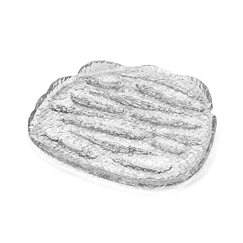 Ichendorf Milano Speiseteller/Tablett | Kollektion Ice | L 26 cm | zentrifugiertes Glas | handgefertigt von Ichendorf Milano