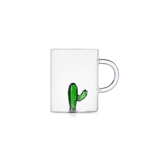 Ichendorf Milano Tasse grüner Kaktus | Kollektion Desert Plants | 45 cl | Borosilikatglas | handgefertigt von Ichendorf Milano