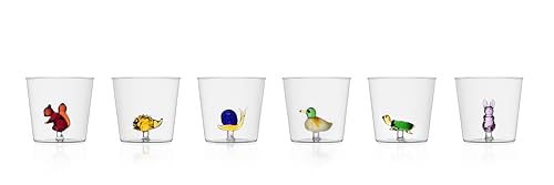 Ichendorf Milano Set mit 6 verschiedenen Tumblern, Kollektion Animal Farm, 35 cl, Borosilikatglas, handgefertigt Ichendorf Milano Set mit 6 verschiedenen Tumblern, Kollektion Animal Farm, 35 cl, Borosilikatglas, handgefertigt von Ichendorf Milano