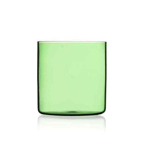 Ichendorf Milano Tumbler Grün | Zylinderkollektion Extra Light Farbe | 31 cl | Borosilikatglas | handgefertigt von Ichendorf Milano