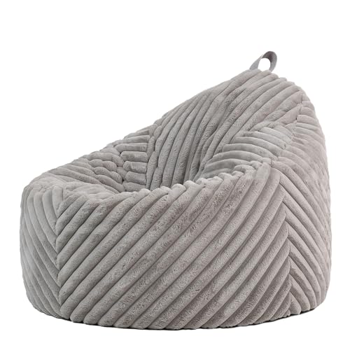 Icon Cocoon Sitzsack Sessel, Mink Braun, Flauschiger Kunstpelzstoff, Sitzsack Erwachsene mit Füllung, Bean Bag, Flauschig Lounge Sessel, Lounge Stuhl, Schlafzimmer, Wohnzimmer, Wohnzimmer Möbel von Icon