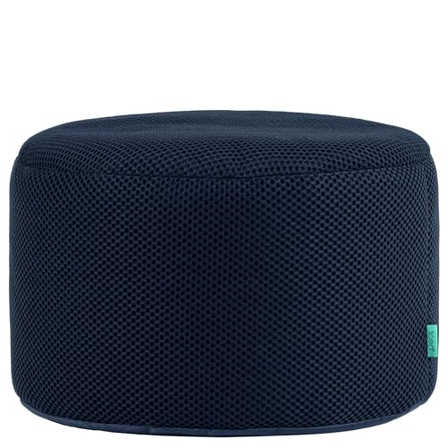 Icon Performance Mesh Gaming Sitzsack Hocker, Marineblau, Webstoff, Sitzpuff mit Füllung, Bean Bag, Gaming Stuhl, Fußhocker, Lounge Stuhl, Schlafzimmer, Wohnzimmer von Icon