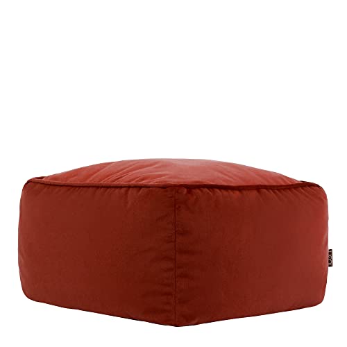 Icon Sitzpuff „Amara“, Samt, Fußhocker für das Wohnzimmer, Sitzhocker, Sitzpouf, Sitzsack Hocker Groß, Sitzkissen von Icon