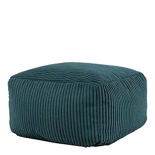 Icon Sitzpuff „Theo“, Cord, Fußhocker für das Wohnzimmer, Sitzhocker, Sitzpouf, Sitzsack Hocker Groß, Sitzkissen von Icon