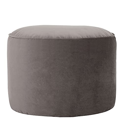 Icon Runder Sitzpuff „Milano“, XL Samt Sitzsack Hocker, Groß Fußhocker für das Wohnzimmer, Sitzkissen von Icon