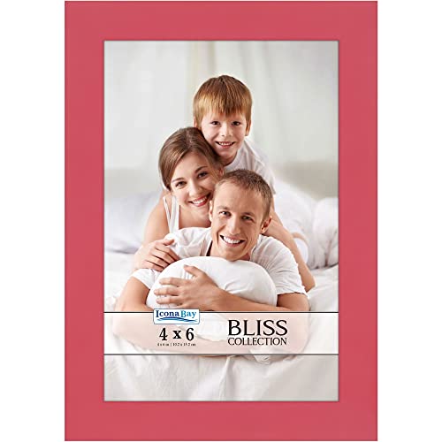 Icona Bay – 10 x 15 cm roter Bilderrahmen – Moderner Holzverbundrahmen – Tisch- oder Wandhalterung – Bliss-Kollektion von Icona Bay