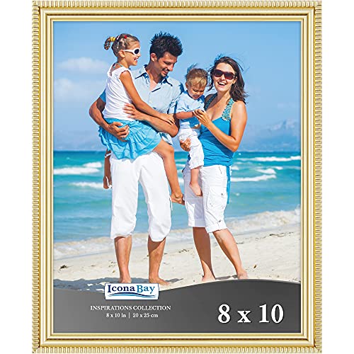 Icona Bay 20 x 25 cm goldener Bilderrahmen, wunderschön detaillierte Formgebung, modernes Bilderrahmen-Set, Wandhalterung oder Tischplatte, Inspirations-Kollektion von Icona Bay