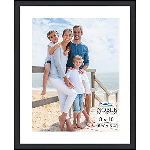Icona Bay 20 x 25 cm Schwarzer Bilderrahmen mit Passepartout, Moderner Profi-Rahmen, Noble Collection von Icona Bay