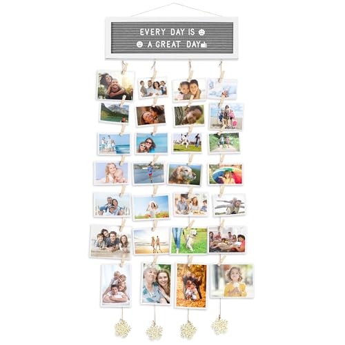 Icona Bay Picture Frames Collage Wall Decor Hanging Photo Display Frame Felt Letter Board with 340 Letters and 30 Clips - Black Icona Bay Picture Frames Collage Wall Decor Hanging Photo Display Frame Felt Letter Board with 340 Letters and 30 Clips - Black von Icona Bay