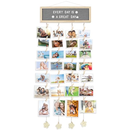 Icona Bay Picture Frames Collage Wall Decor Hanging Photo Display Frame Felt Letter Board with 340 Letters and 30 Clips - Black Icona Bay Picture Frames Collage Wall Decor Hanging Photo Display Frame Felt Letter Board with 340 Letters and 30 Clips - Black von Icona Bay