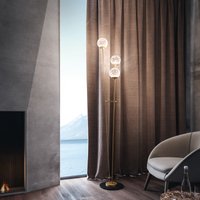 Icone Cristalglob LED Stehleuchte Kristall / Messing von Icone