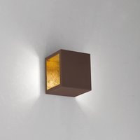 Icone Cubo LED Wand- / Deckenleuchte braun / Blattgold von Icone