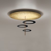 Icone Hula Hoop P3 LED Deckenleuchte Blattgold / schwarz von Icone