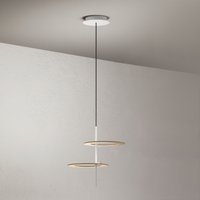 Icone Hula Hoop S2 LED Pendelleuchte weiß / Messing von Icone