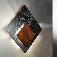 Icone Piastra QG LED Wandleuchte, 70 x 70 cm Blattsilber / Rost von Icone