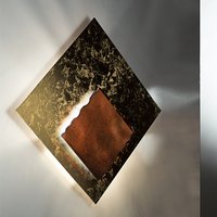Icone Piastra QG LED Wandleuchte, 70 x 70 cm Blattgold / Rost von Icone