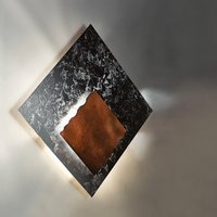 Icone Piastra QM LED Wandleuchte, 50 x 50 cm Blattsilber / Rost von Icone