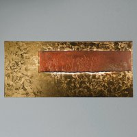 Icone Piastra RM LED Wandleuchte, 35 x 80 cm Blattgold / Rost von Icone