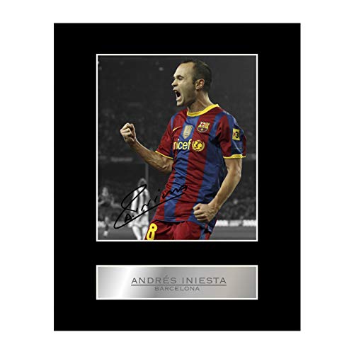 Andrés Iniesta Signiert Foto Display FC Barcelona von Iconic pics