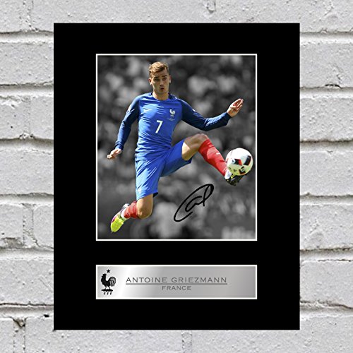 Antoine Griezmann signiertes Foto mit Passepartout, Frankreich-FC-Autogramm, Geschenk von Iconic pics