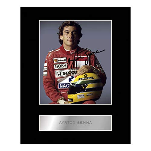Iconic Pics - Ayrton Senna Signiertes Foto - Rahmen - Wohnzimmer-Dekor von Iconic pics