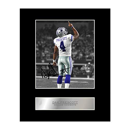 Dak Prescott Signiertes Foto mit Passepartout, Dallas Cowboys, #2, signiert, Geschenk von Iconic pics