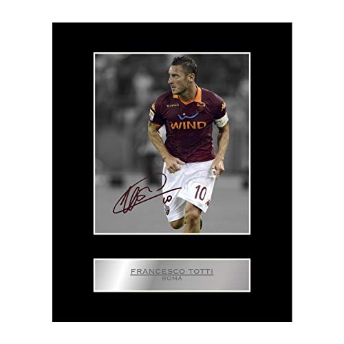 Iconic Pics Fotodisplay Francesco Totti AS Roma Wandbild 10 x 8 Zoll Contemporary Sport Wandmontage Wohnzimmer Schlafzimmer Heimbüro Flur Matte Papper Rahmung von Iconic pics