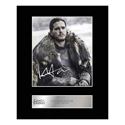 Fotodruck von Kit Harington als Jon Snow aus Game of Thrones mit Autogramm und Passepartout - Game of Thrones #1 von Iconic pics