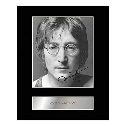 Gerahmtes, signiertes Foto, Motiv: John Lennon von Iconic pics