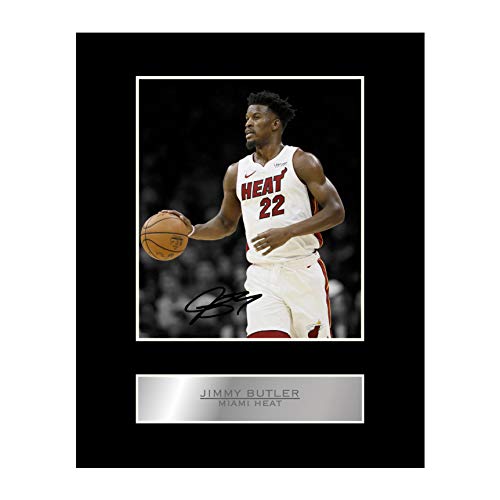 Jimmy Butler Signiertes Foto mit Passepartout, Miami Heat #01 NBA gedrucktes Autogramm, Geschenk, Bild Druck von Iconic pics