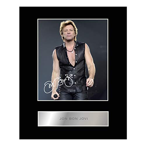 Jon Bon Jovi signiertes Foto #4 mit Passepartout von Iconic pics