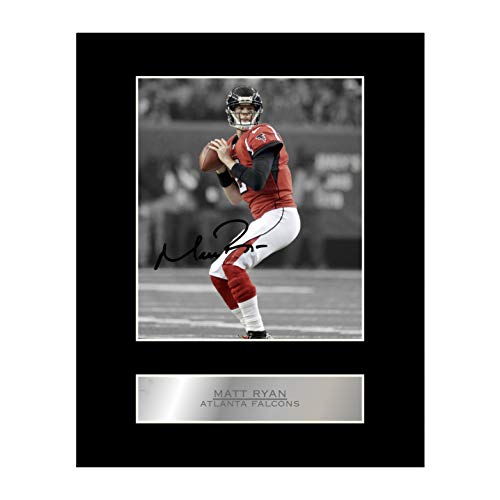 Matt Ryan Signiertes Foto mit Passepartout, Atlanta Falcons Autogramm, Geschenk von Iconic pics