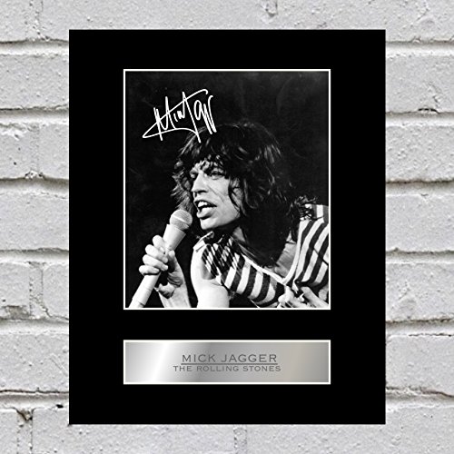 Mick Jagger SIGNED montiert Foto Display The Rolling Stones von Iconic pics