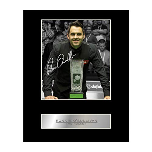 Ronnie O'sullivan Foto mit Autogramm und Passepartout, englischer Text von Iconic pics