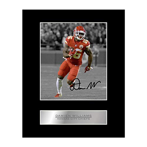 Signiertes Foto von Damien Williams Kansas City Chiefs #01 NFL gedrucktes Autogramm als Geschenk von Iconic pics