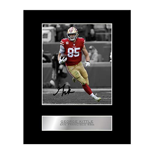 Signiertes Foto von George Kittle, San Francisco 49ers #05, NFL, gedrucktes Autogramm, Geschenk, Bild Druck von Iconic pics