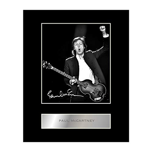 Signiertes Foto von Paul McCartney mit Passepartout, signiertes Geschenk, Bild von Iconic pics