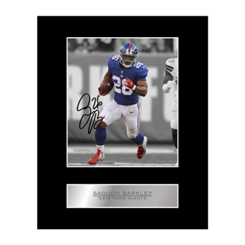 Iconic pics: Signiertes Foto von Saquon Barkley New York Giants #01 NFL - Gedrucktes Autogramm - Geschenk Bild Druck - Wanddekoration für Wohnzimmer von Iconic pics
