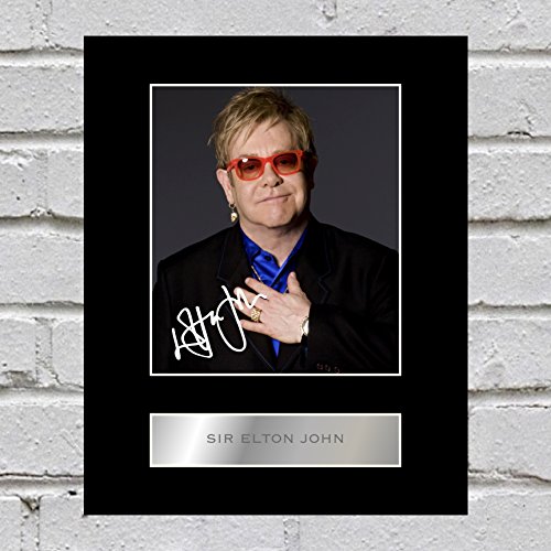 Signiertes Foto von Sir Elton John von Iconic pics