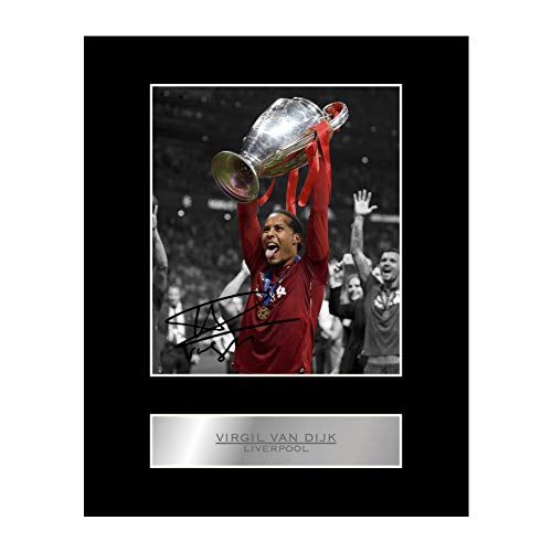 Signiertes Foto von Virgil Van Dijk, Liverpool FC Champions League #1, signiert, Geschenk, Kunstdruck von Iconic pics