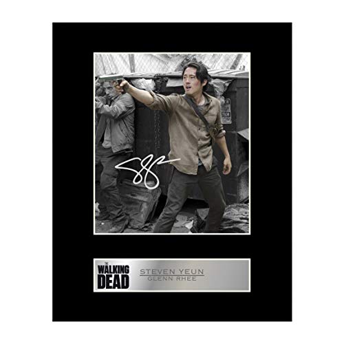 Steven Yeun, Glenn Rhee, signiertes Foto mit Passepartout, The Walking Dead #1, signiertes Geschenk, Fotodruck von Iconic pics